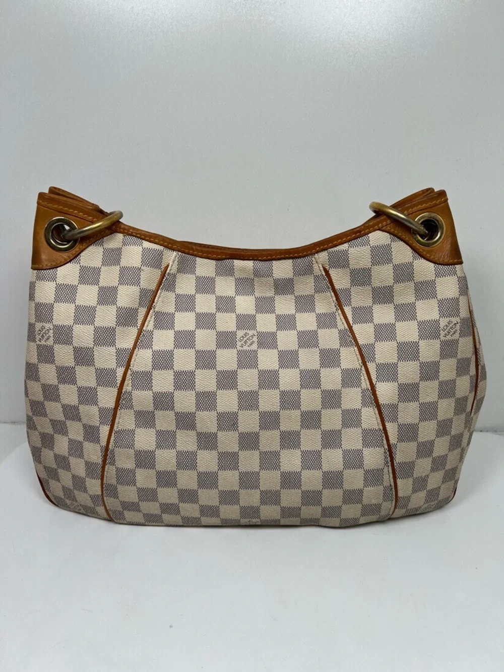 Louis Vuitton LV Shoulder Bag Galliera PM White Damier Azur